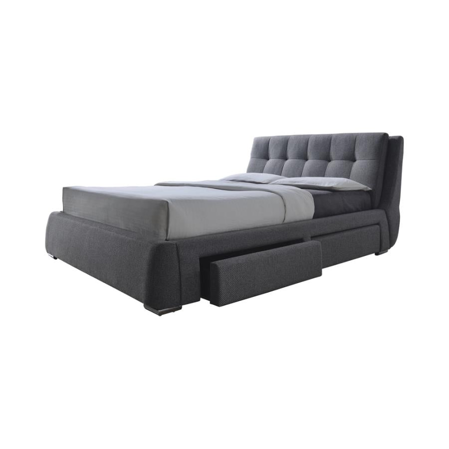 London King Storage Bed Grey B5