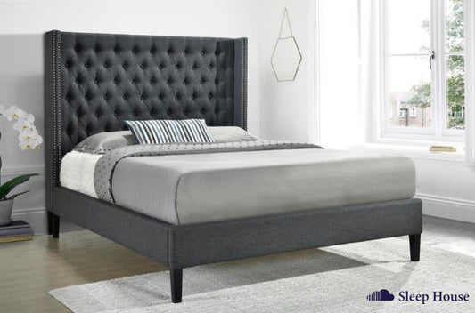 Lila King Bed Charcoal