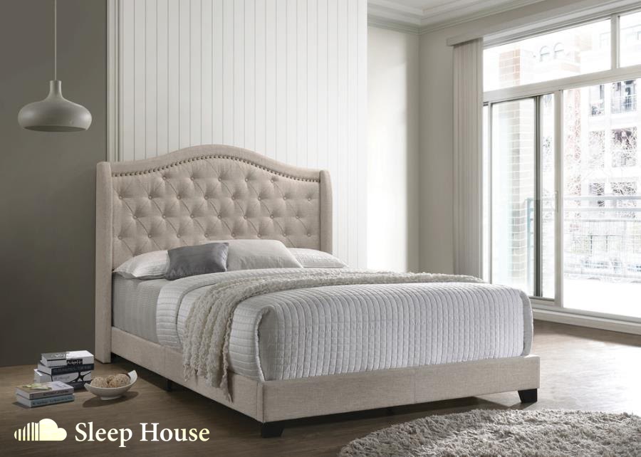 Memphis King Bed Beige